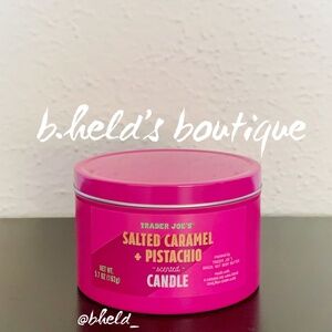 Free w/Bundle Purchase — Trader Joe’s Salted Caramel & Pistachio Candle New NWT